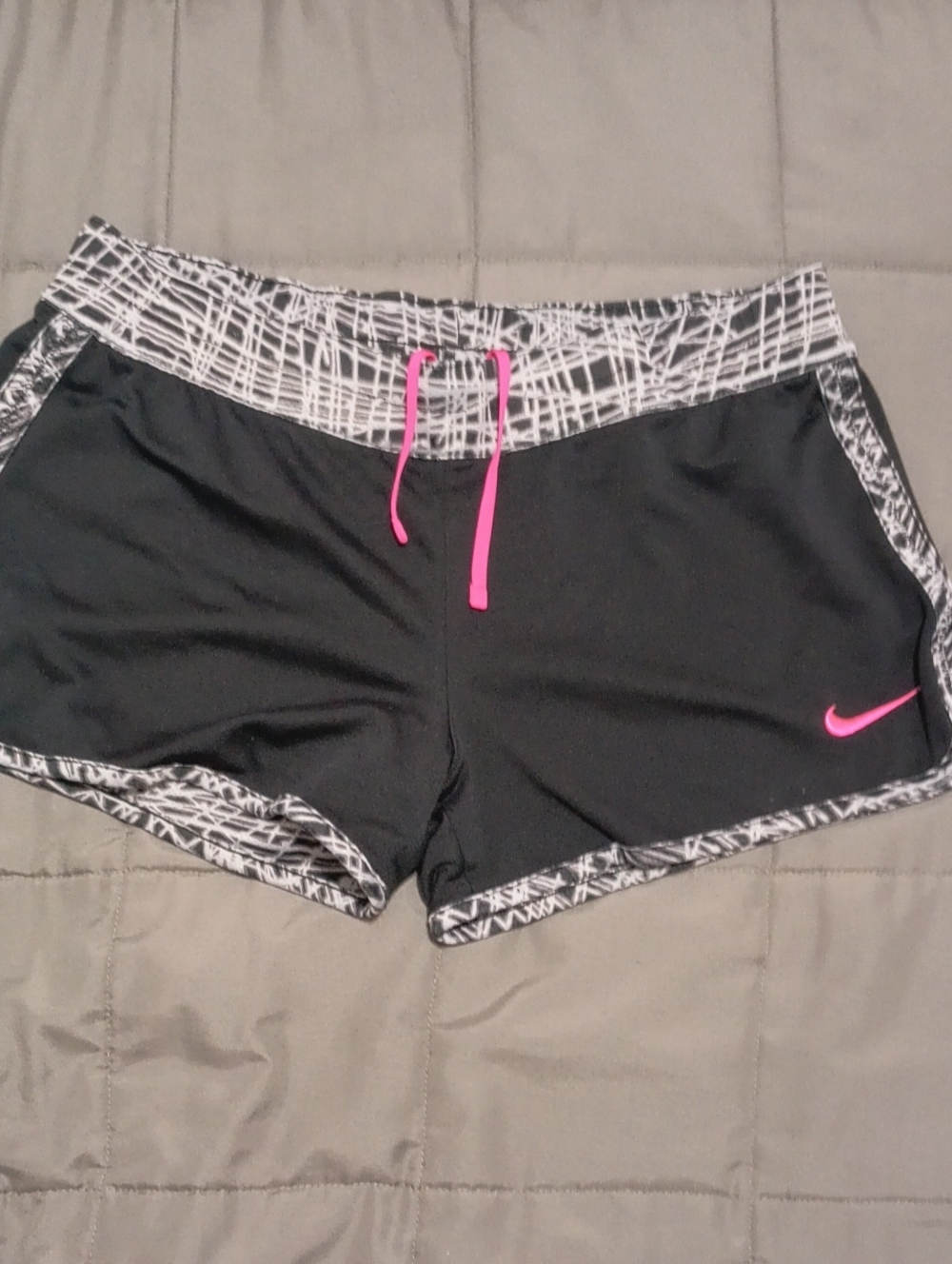 Nike Women's Black Running Shorts with Pink Accents